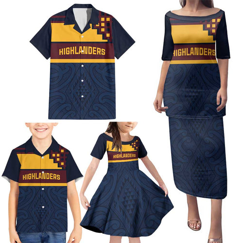 New Zealand Rugby Pacific Custom Family Matching Puletasi and Hawaiian Shirt Kahupeka Retro 2025 Taniko Motif