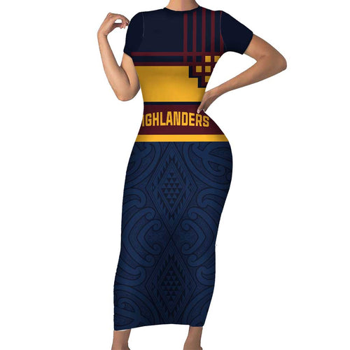 New Zealand Rugby Pacific Custom Family Matching Short Sleeve Bodycon Dress and Hawaiian Shirt Kahupeka Retro 2025 Taniko Motif