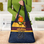 New Zealand Rugby Pacific Custom Grocery Bag Kahupeka Retro 2025 Taniko Motif