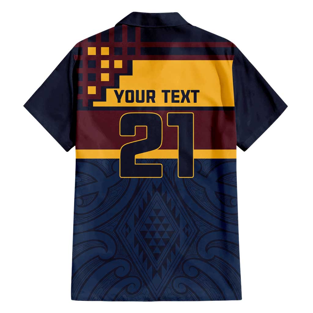 New Zealand Rugby Pacific Custom Hawaiian Shirt Kahupeka Retro 2025 Taniko Motif