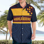 New Zealand Rugby Pacific Custom Hawaiian Shirt Kahupeka Retro 2025 Taniko Motif