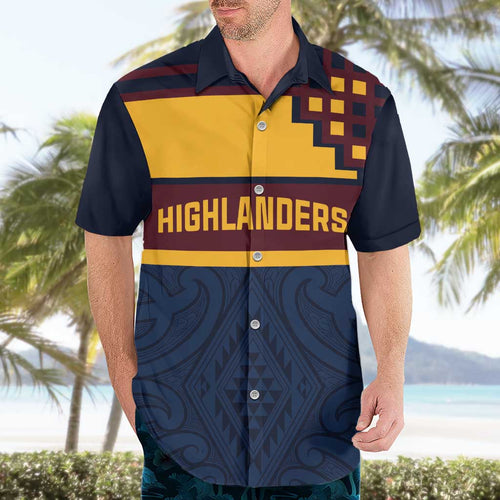 New Zealand Rugby Pacific Custom Hawaiian Shirt Kahupeka Retro 2025 Taniko Motif