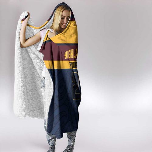 New Zealand Rugby Pacific Custom Hooded Blanket Kahupeka Retro 2025 Taniko Motif