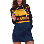 New Zealand Rugby Pacific Custom Hoodie Dress Kahupeka Retro 2025 Taniko Motif