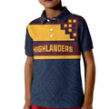 New Zealand Rugby Pacific Custom Kid Polo Shirt Kahupeka Retro 2025 Taniko Motif