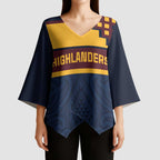 New Zealand Rugby Pacific Custom Kimono Sleeve Blouse Kahupeka Retro 2025 Taniko Motif - Aussie Hoodie