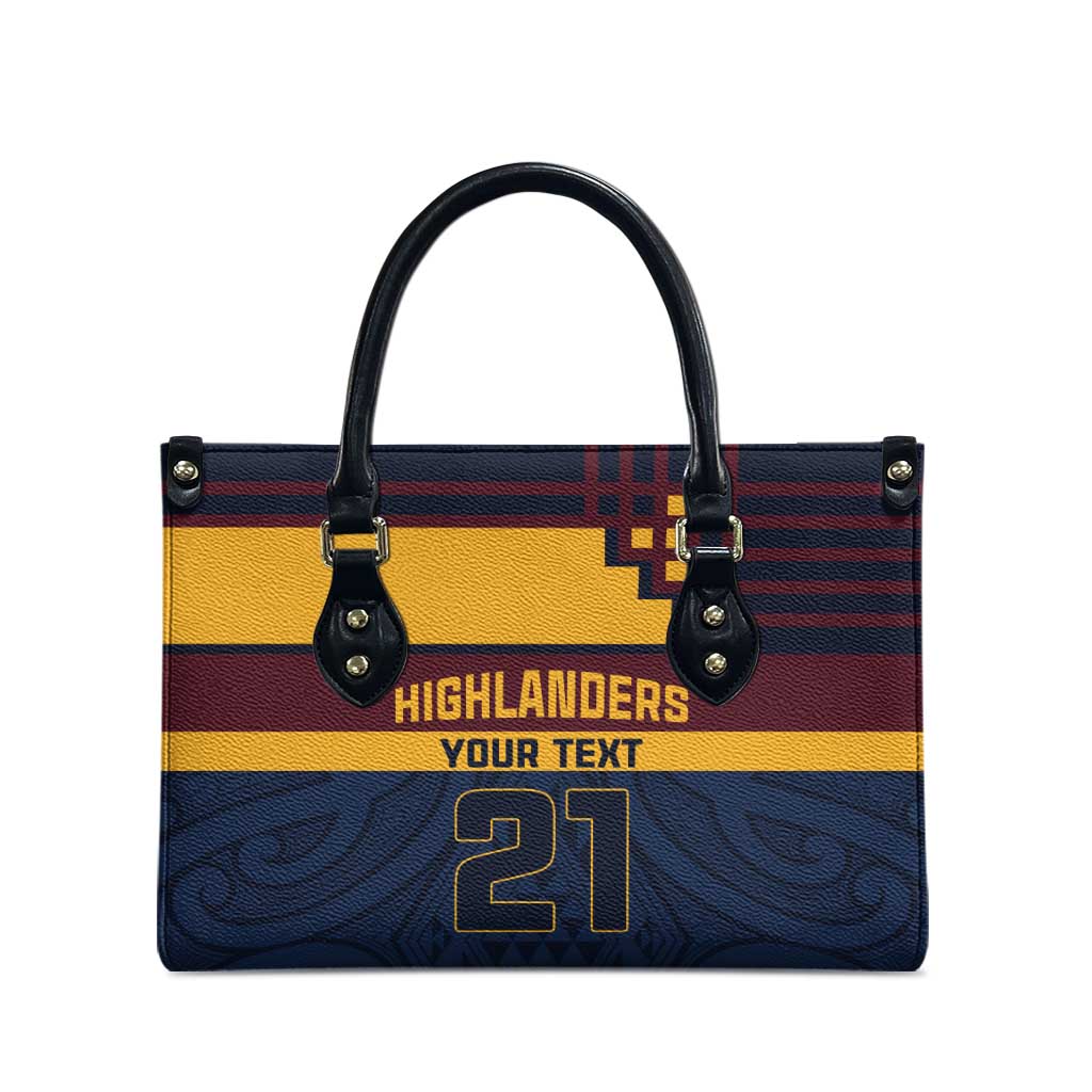 New Zealand Rugby Pacific Custom Leather Bag Kahupeka Retro 2025 Taniko Motif - Aussie Hoodie