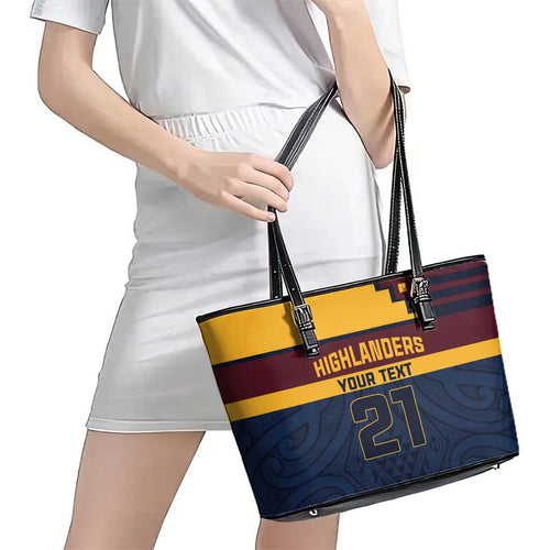 New Zealand Rugby Pacific Custom Leather Tote Bag Kahupeka Retro 2025 Taniko Motif