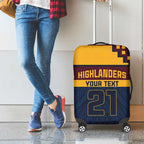 New Zealand Rugby Pacific Custom Luggage Cover Kahupeka Retro 2025 Taniko Motif