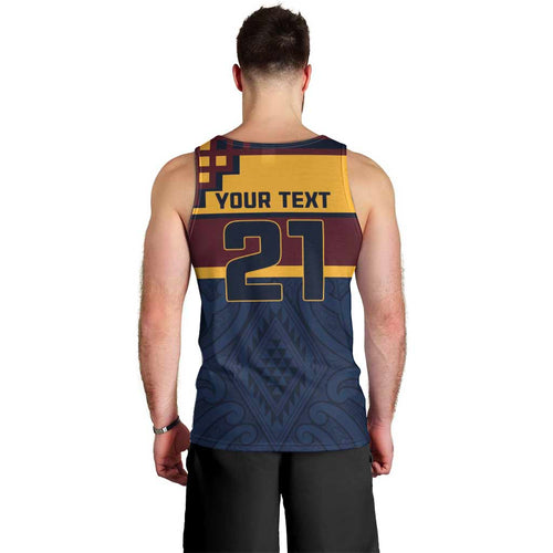 New Zealand Rugby Pacific Custom Men Tank Top Kahupeka Retro 2025 Taniko Motif