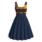 New Zealand Rugby Pacific Custom Midi Dress Kahupeka Retro 2025 Taniko Motif - Aussie Hoodie