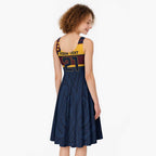 New Zealand Rugby Pacific Custom Midi Dress Kahupeka Retro 2025 Taniko Motif - Aussie Hoodie
