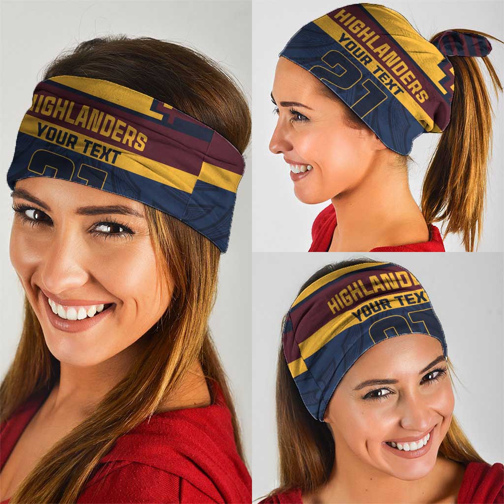 New Zealand Rugby Pacific Custom Neck Gaiter Kahupeka Retro 2025 Taniko Motif - Aussie Hoodie
