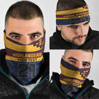 New Zealand Rugby Pacific Custom Neck Gaiter Kahupeka Retro 2025 Taniko Motif - Aussie Hoodie