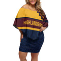 New Zealand Rugby Pacific Custom Off Shoulder Short Dress Kahupeka Retro 2025 Taniko Motif