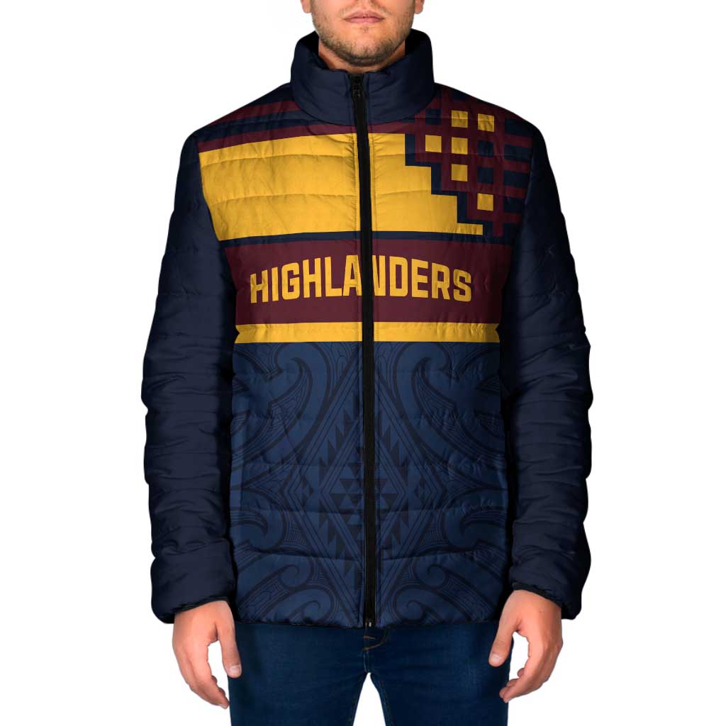 New Zealand Rugby Pacific Custom Padded Jacket Kahupeka Retro 2025 Taniko Motif - Aussie Hoodie