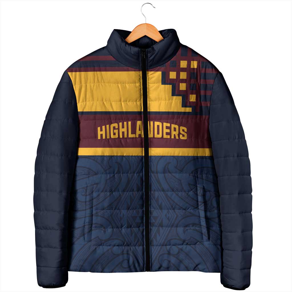 New Zealand Rugby Pacific Custom Padded Jacket Kahupeka Retro 2025 Taniko Motif - Aussie Hoodie