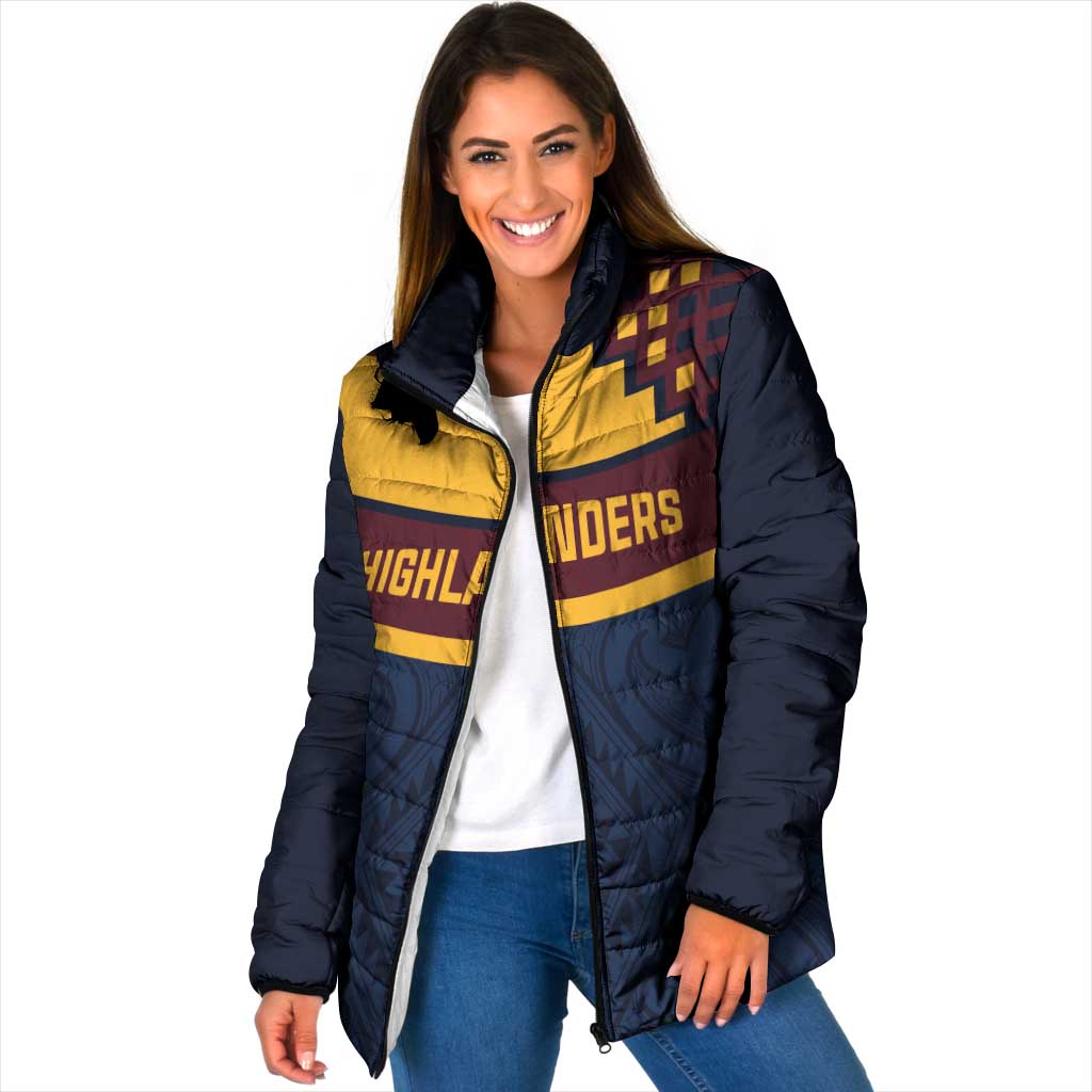 New Zealand Rugby Pacific Custom Padded Jacket Kahupeka Retro 2025 Taniko Motif - Aussie Hoodie