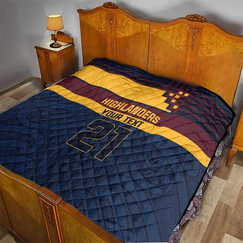 New Zealand Rugby Pacific Custom Quilt Kahupeka Retro 2025 Taniko Motif