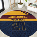 New Zealand Rugby Pacific Custom Round Carpet Kahupeka Retro 2025 Taniko Motif
