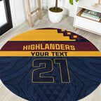 New Zealand Rugby Pacific Custom Round Carpet Kahupeka Retro 2025 Taniko Motif