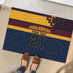 New Zealand Rugby Pacific Custom Rubber Doormat Kahupeka Retro 2025 Taniko Motif