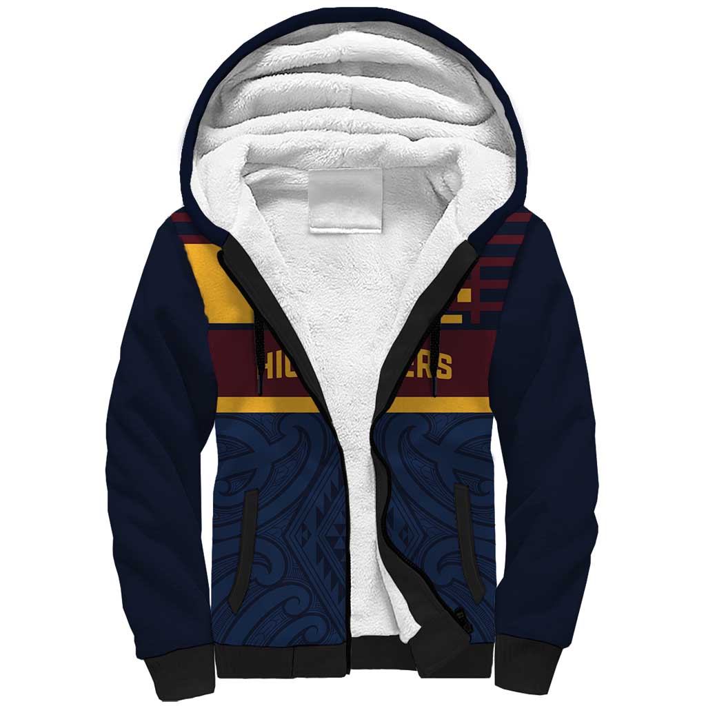 New Zealand Rugby Pacific Custom Sherpa Hoodie Kahupeka Retro 2025 Taniko Motif