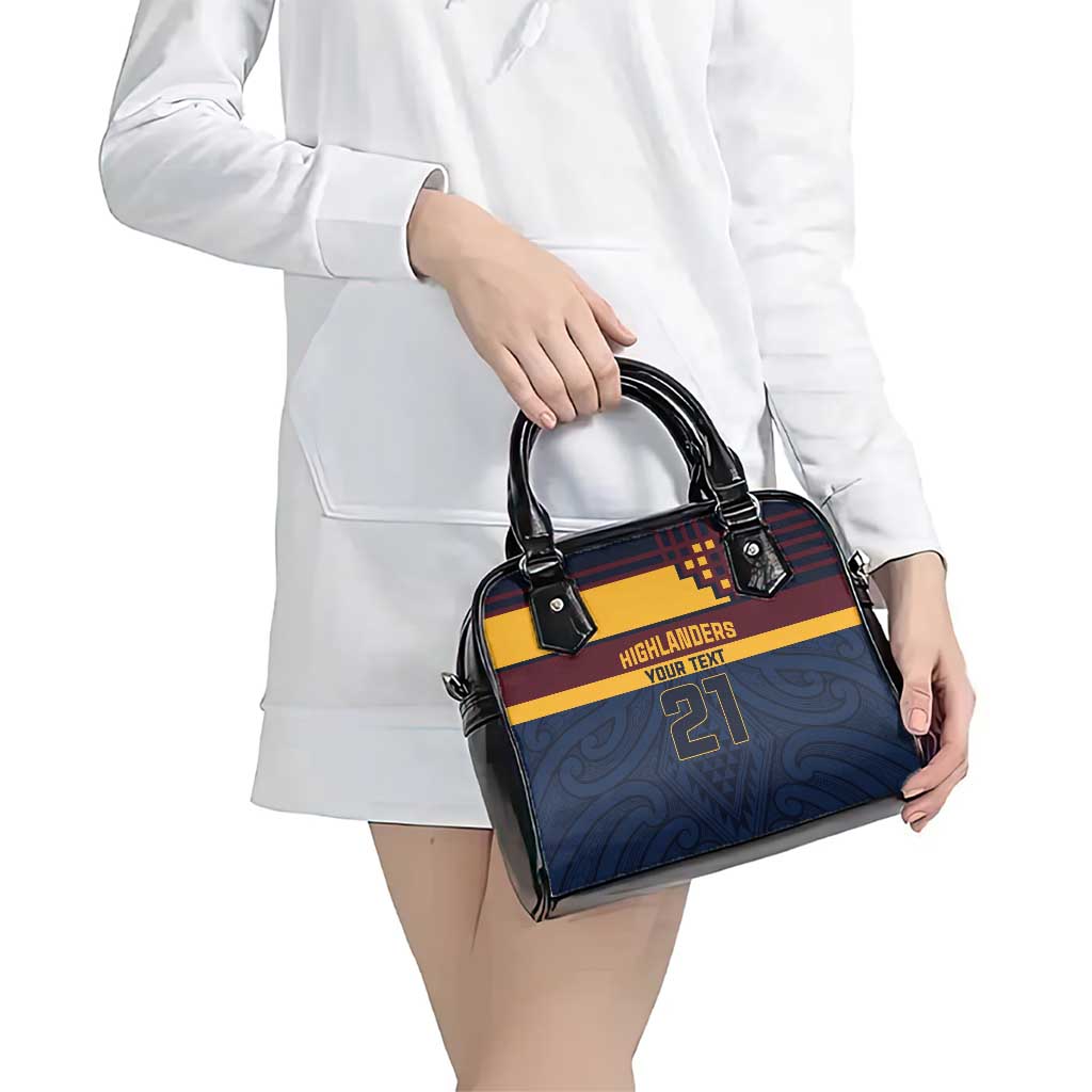 New Zealand Rugby Pacific Custom Shoulder Handbag Kahupeka Retro 2025 Taniko Motif