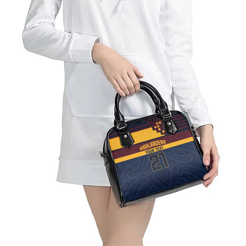 New Zealand Rugby Pacific Custom Shoulder Handbag Kahupeka Retro 2025 Taniko Motif