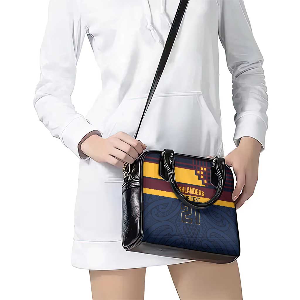 New Zealand Rugby Pacific Custom Shoulder Handbag Kahupeka Retro 2025 Taniko Motif