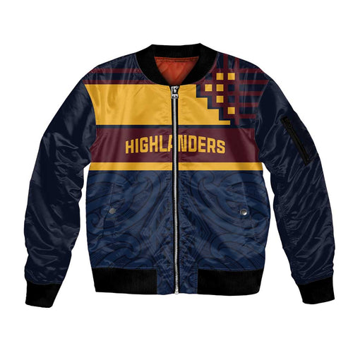 New Zealand Rugby Pacific Custom Sleeve Zip Bomber Jacket Kahupeka Retro 2025 Taniko Motif