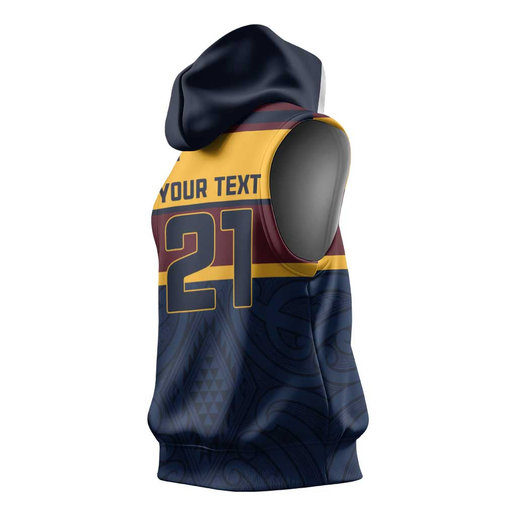 New Zealand Rugby Pacific Custom Sleeveless Hoodie Kahupeka Retro 2025 Taniko Motif - Aussie Hoodie