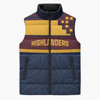 New Zealand Rugby Pacific Custom Sleeveless Puffer Jacket Kahupeka Retro 2025 Taniko Motif - Aussie Hoodie