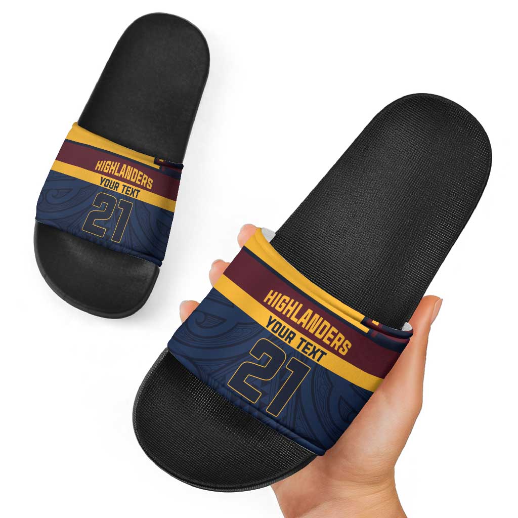 New Zealand Rugby Pacific Custom Slide Sandals Kahupeka Retro 2025 Taniko Motif - Aussie Hoodie