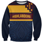 New Zealand Rugby Pacific Custom Sweatshirt Kahupeka Retro 2025 Taniko Motif