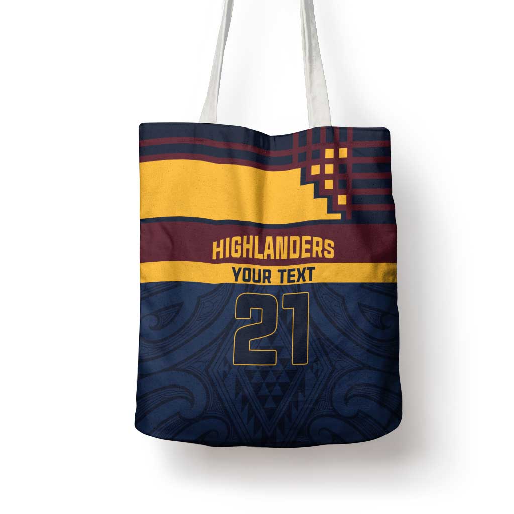 New Zealand Rugby Pacific Custom Tote Bag Kahupeka Retro 2025 Taniko Motif - Aussie Hoodie