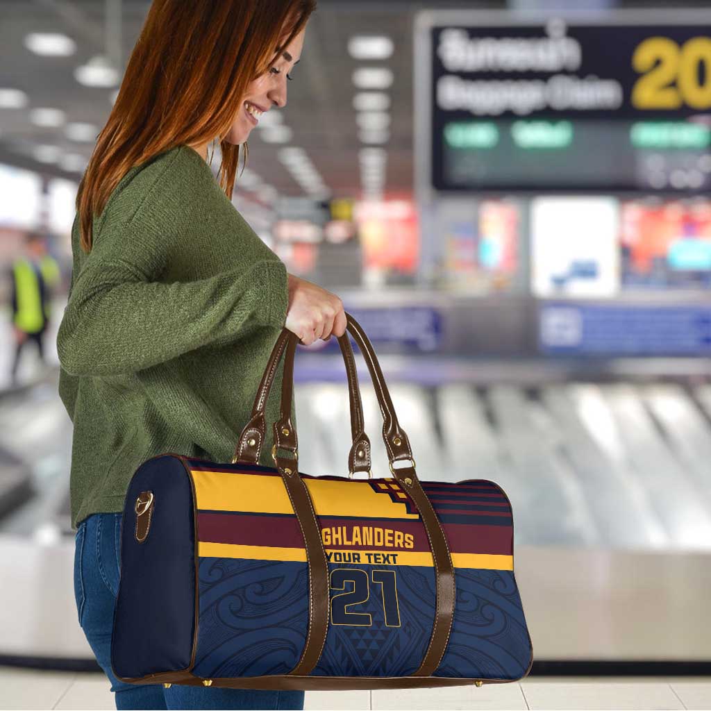 New Zealand Rugby Pacific Custom Travel Bag Kahupeka Retro 2025 Taniko Motif - Aussie Hoodie