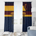 New Zealand Rugby Pacific Custom Window Curtain Kahupeka Retro 2025 Taniko Motif