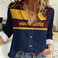 New Zealand Rugby Pacific Custom Women Casual Shirt Kahupeka Retro 2025 Taniko Motif