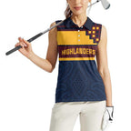New Zealand Rugby Pacific Custom Women Sleeveless Polo Shirt Kahupeka Retro 2025 Taniko Motif