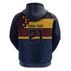New Zealand Rugby Pacific Custom Zip Hoodie Kahupeka Retro 2025 Taniko Motif