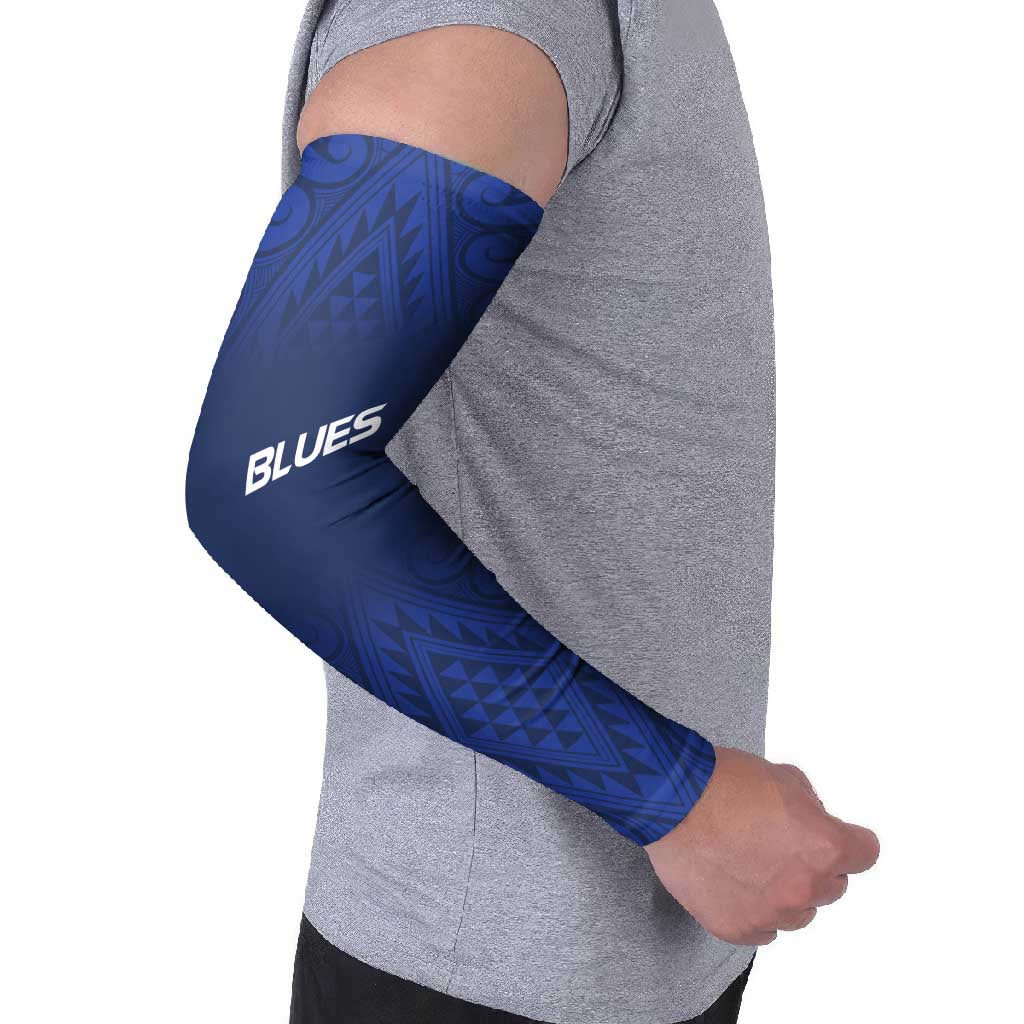 New Zealand Rugby Pacific Custom Arm Sleeves Kahurangi Auckland All Blue - Aussie Hoodie
