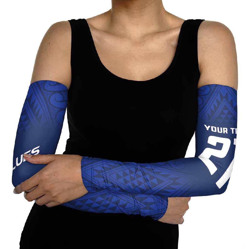 New Zealand Rugby Pacific Custom Arm Sleeves Kahurangi Auckland All Blue - Aussie Hoodie