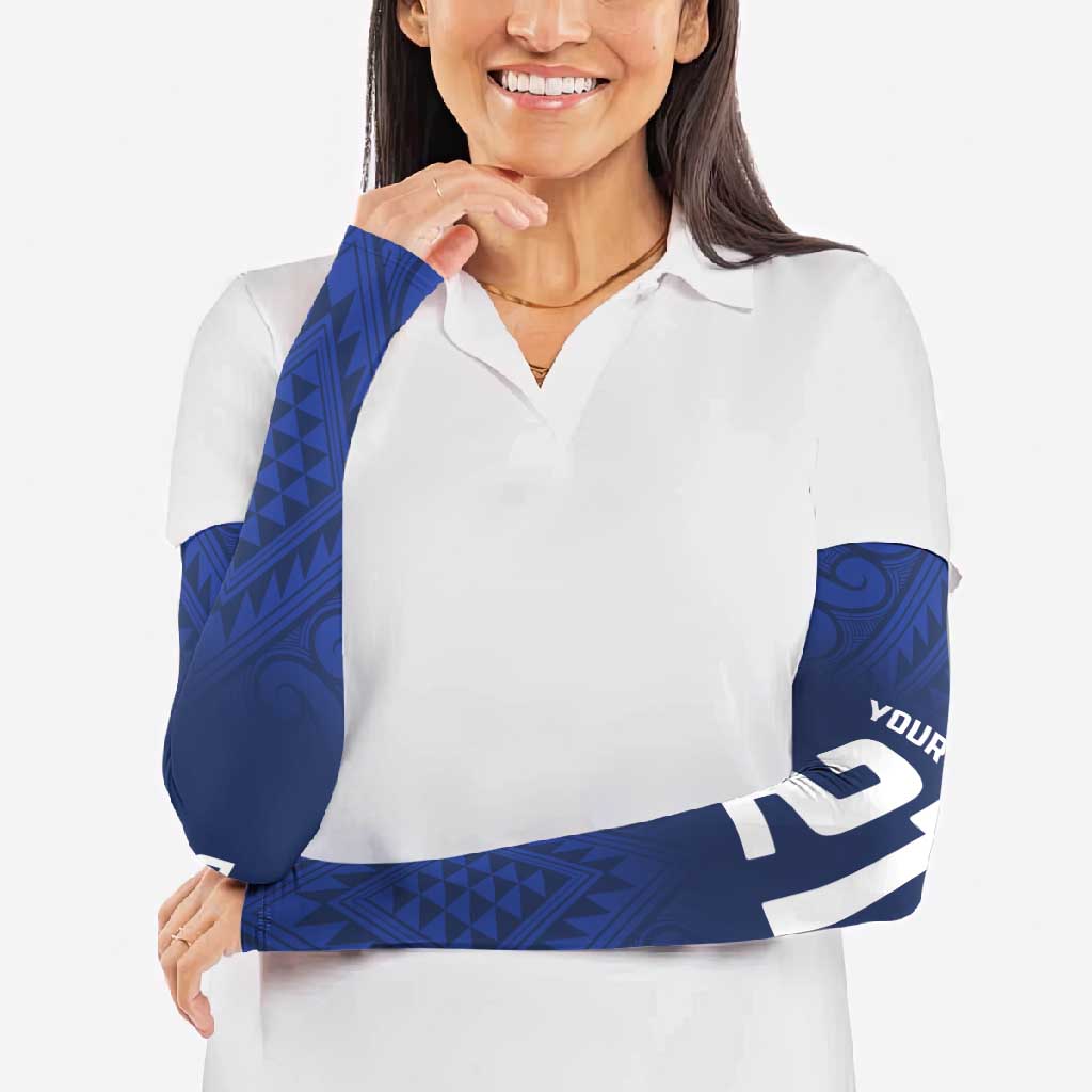 New Zealand Rugby Pacific Custom Arm Sleeves Kahurangi Auckland All Blue - Aussie Hoodie