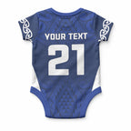 New Zealand Maori Rugby Pacific Custom Baby Onesie Kahurangi Auckland All Blue