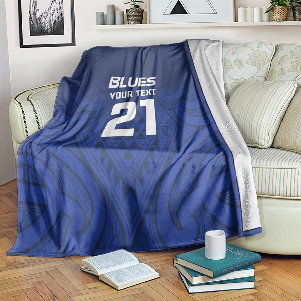 New Zealand Rugby Pacific Custom Blanket Kahurangi Auckland All Blue