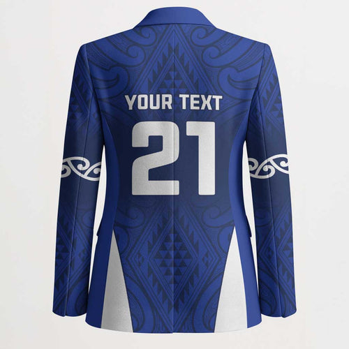 New Zealand Rugby Pacific Custom Blazer Kahurangi Auckland All Blue - Aussie Hoodie
