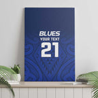 New Zealand Rugby Pacific Custom Canvas Wall Art Kahurangi Auckland All Blue