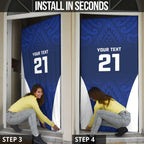New Zealand Rugby Pacific Custom Door Cover Kahurangi Auckland All Blue - Aussie Hoodie