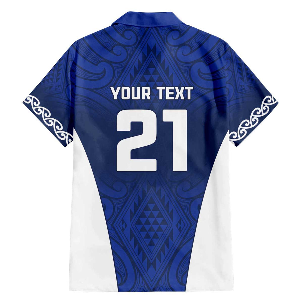 New Zealand Rugby Pacific Custom Family Matching Off The Shoulder Long Sleeve Dress and Hawaiian Shirt Kahurangi Auckland All Blue
